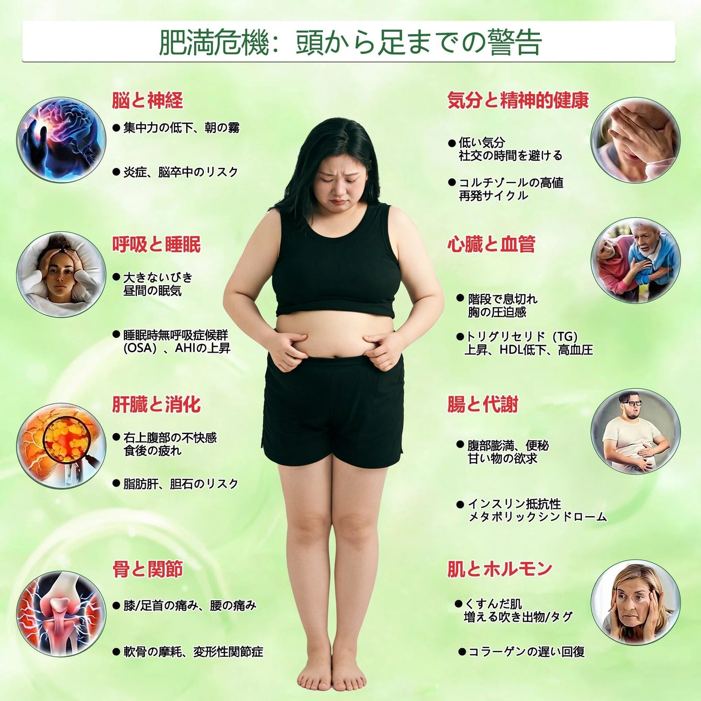 🍀公式旗艦店 /BSWELL®＆NAD+ 10-in-1 ナノ強化フォーミュラ — 肥満、肌のたるみ、糖尿病、睡眠時無呼吸症候群、関節の悩み、その他健康上の懸念にアプローチ